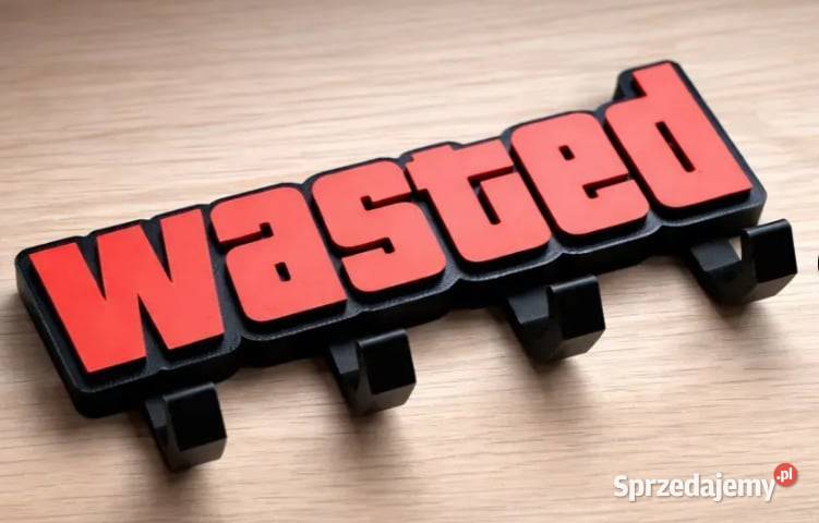 Wieszak na klucze GTA Wasted 3D Gamingowy czarny Kraków sprzedam