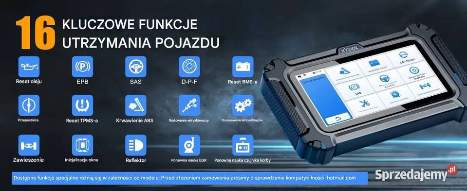 XTOOL D5S Tester diagnostyczny CANFD Polski Interfejsy diagnostyczne mazowieckie Radom