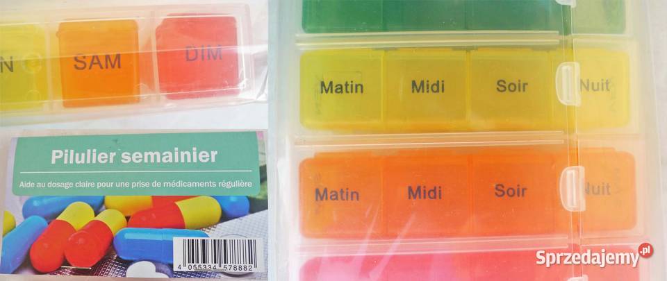 Pojemnik na leki tabletki pigułki 7 dni tygodnia Godziesze Wielkie