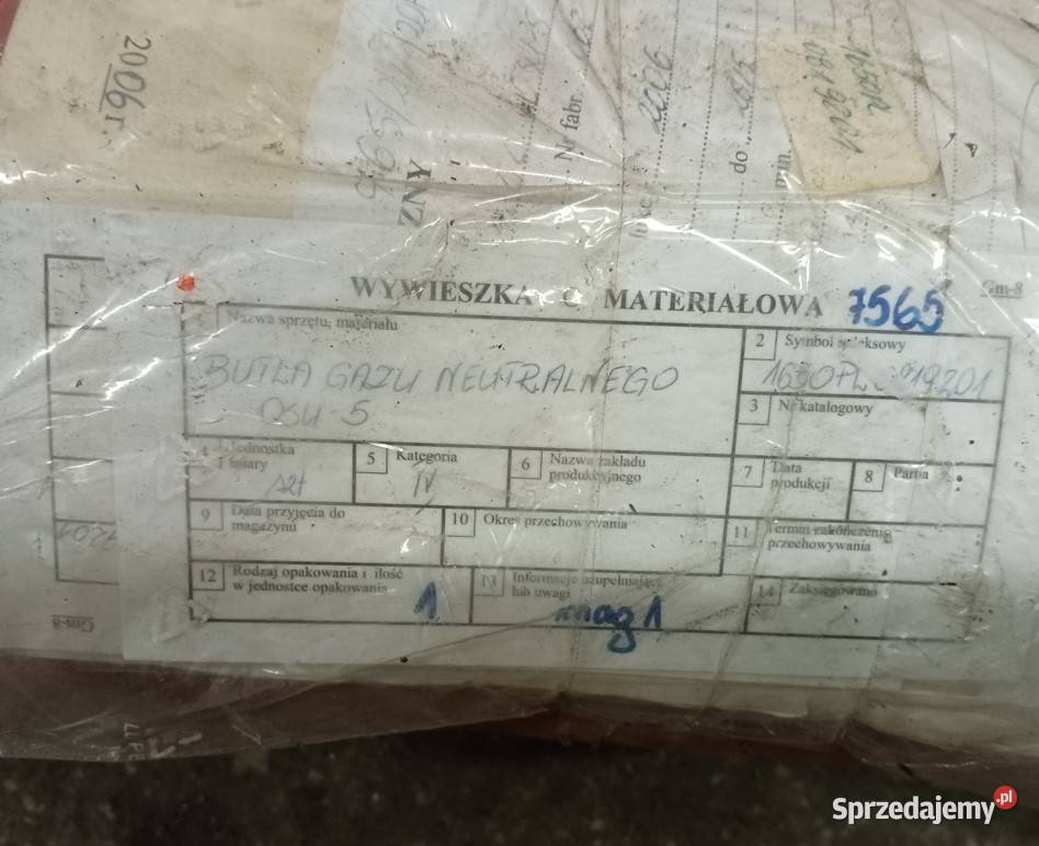 GAŚNICA POKŁADOWA OSU OCY 5 DO ŚMIGŁOWCA MI8 zachodniopomorskie Kołobrzeg