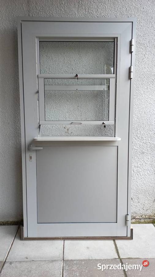 Drzwi aluminiowe z oknem podnoszonym do kuchni 90cm Katowice