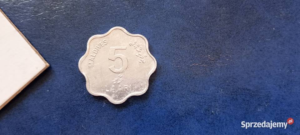 Stare monety 5 lari 1990 Malediwy Lesko