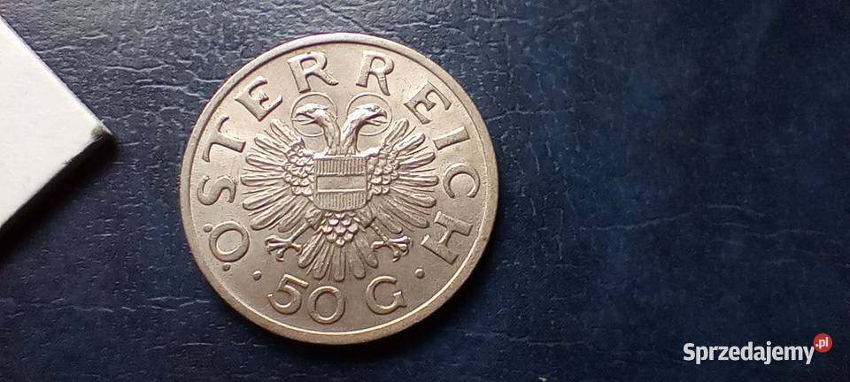 Stare monety 50 groszy 1935 Austria Lesko