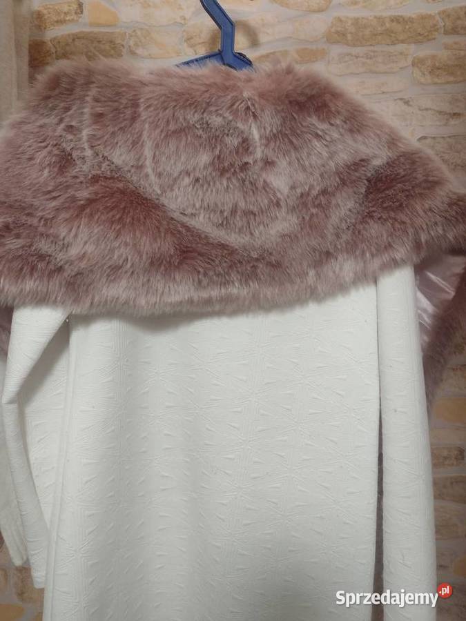 Wytworna ogromna różowa etola z Madrytu szal Kraków