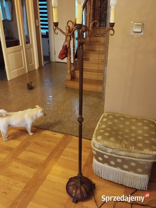stara lampa podłogowa 3 ramiona kandelabr Gorzów Wielkopolski