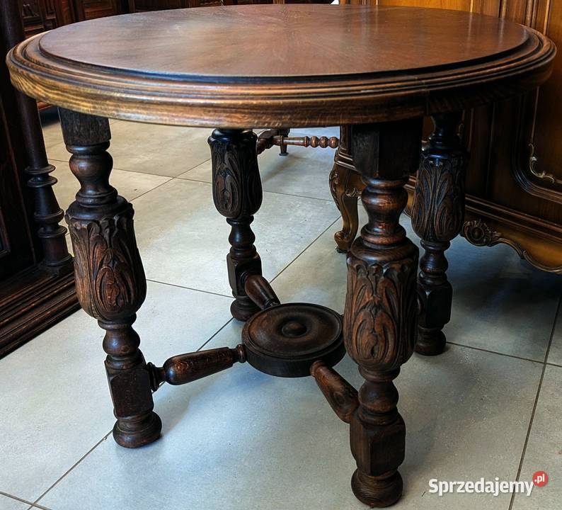 Piękny dębowy okrągły stoliksklep Dąbrowa Dąbrowa Górnicza