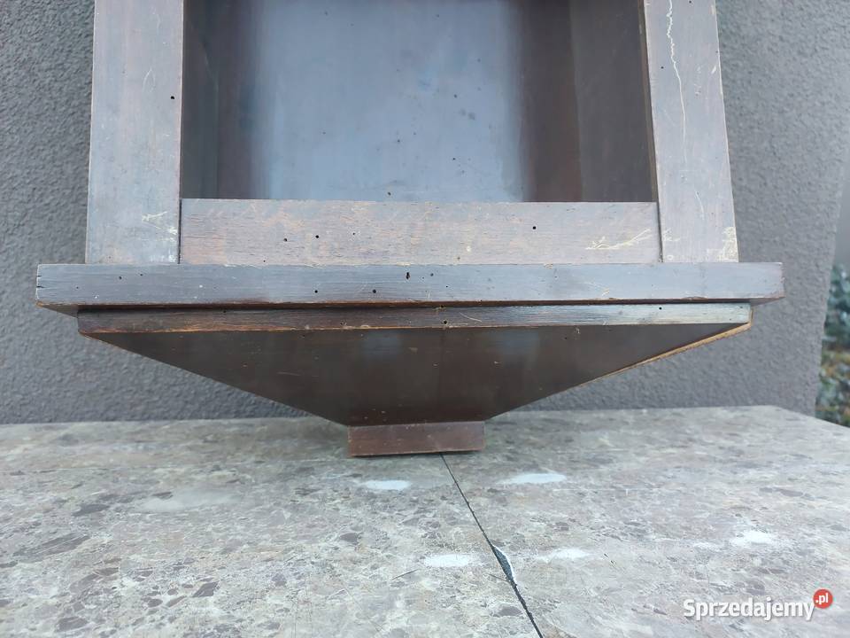 S115 Skrzynia obudowa starego zegara pieczęć GB Antyki sprzedam