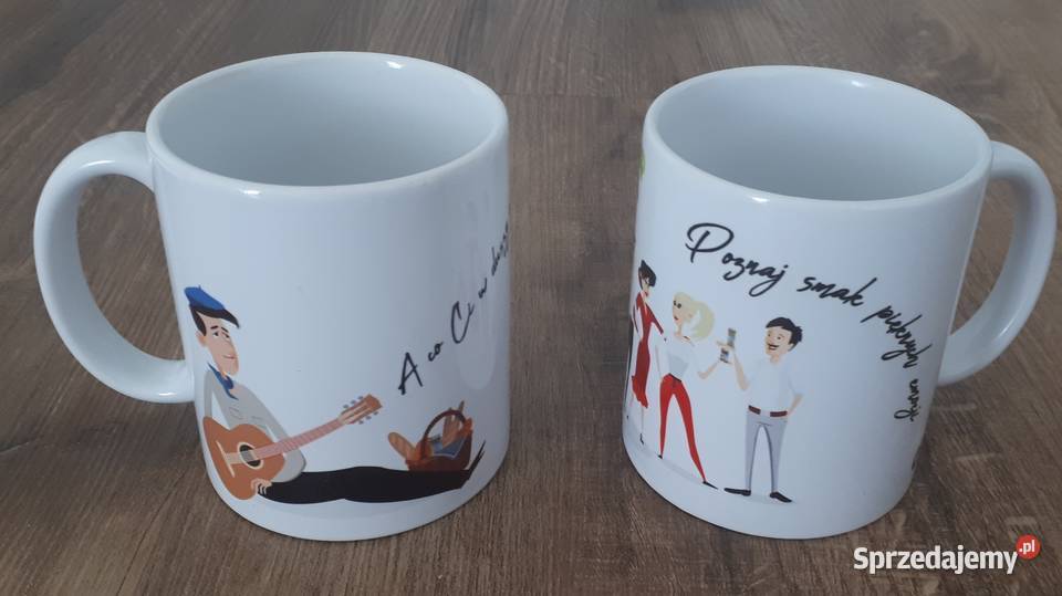 Zestaw 2 kubków hiszpańskiej marki Kubki Gliwice sprzedam