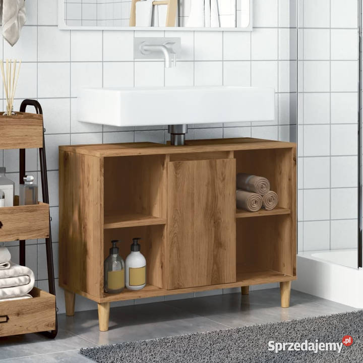 Szafka łazienkowa dąb artisian 80x33x60 WM857134 Warszawa