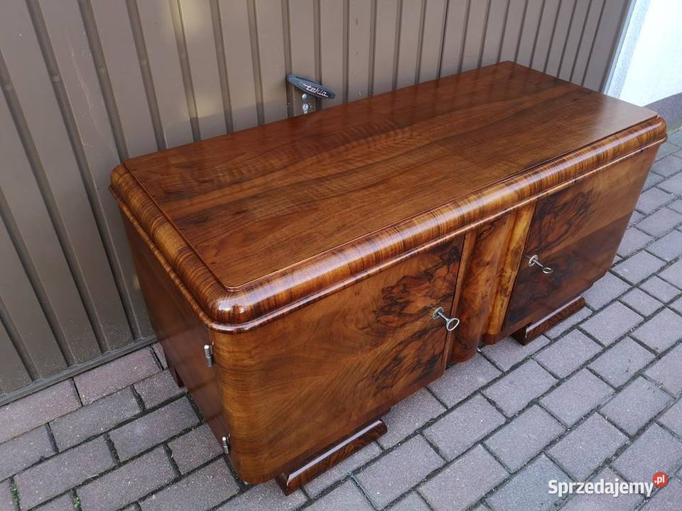 Komoda Szafka RTV ARTDECO Orzech Niska Stara Swarzędz