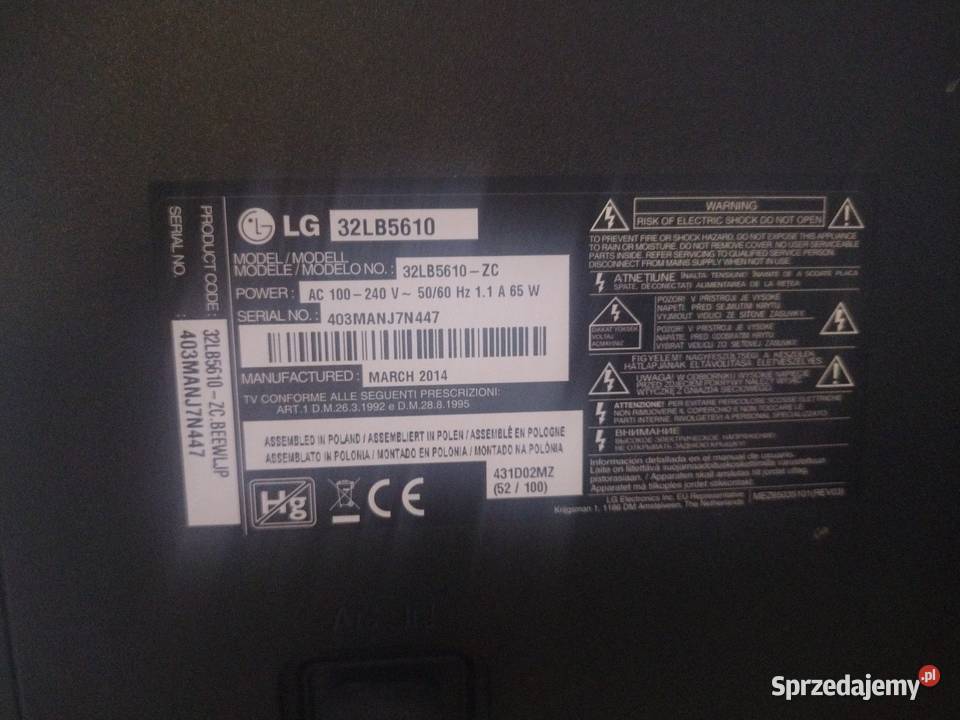 Telewizor LG LG pomorskie Rumia