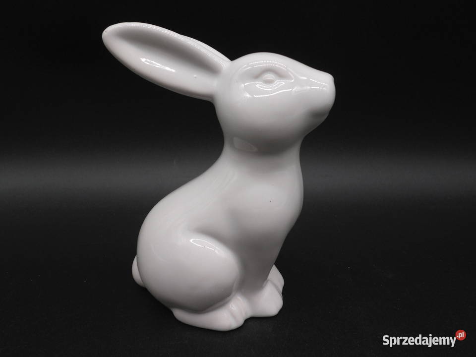 Ceramiczna Figurka Zająca Królika Biała wielkopolskie Raszków sprzedam