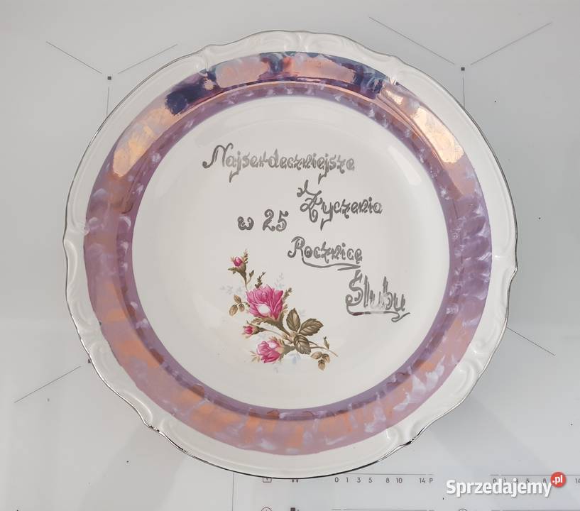 Talerz patera okazjonalna Chodzież róża Gdynia sprzedam