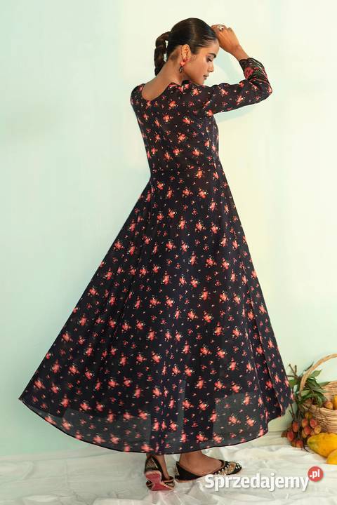 Komplet długa sukienka maxi spodnie M 38 bawełna zachodniopomorskie Szczecin