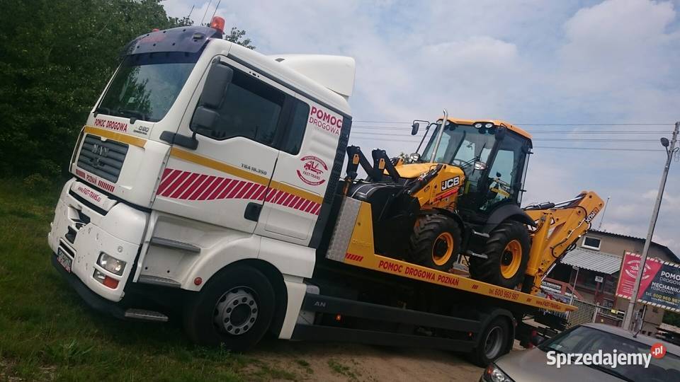 Transport traktorów opryskiwaczy przyczep zwyżki Poznań