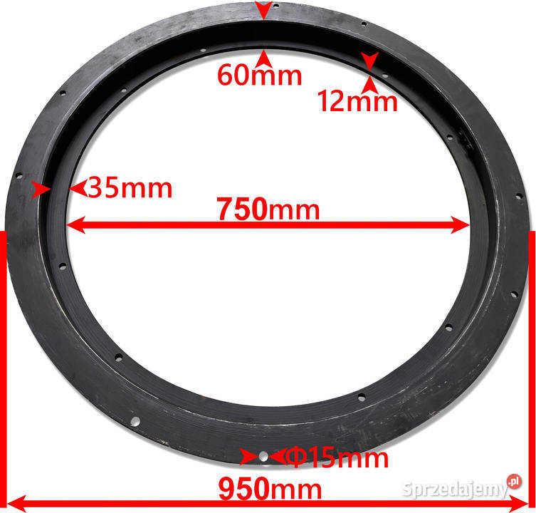 Wzmocniona OBROTNICA 950x750x60 Przyczepy HL Solec Kujawski