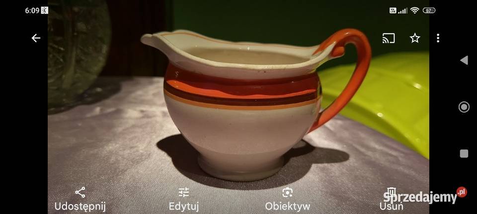 Mlecznik Madox porcelana Anglia ecru orange dolnośląskie Wrocław