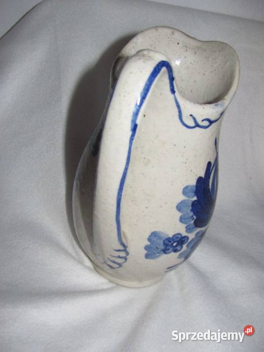 dzban z PRL niebieskie kwiaty Porcelana i szkło Zamość
