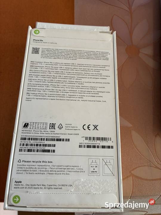 Nowy iPhone 16e pomorskie Robakowo