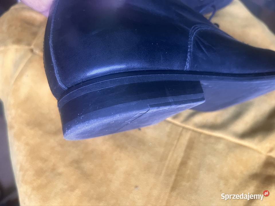 Półbuty ze skóry pantofle męskie 28cm Zielonka