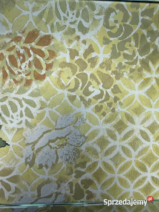 Witrynka komoda z nadstawką vintage z różami Przeworsk