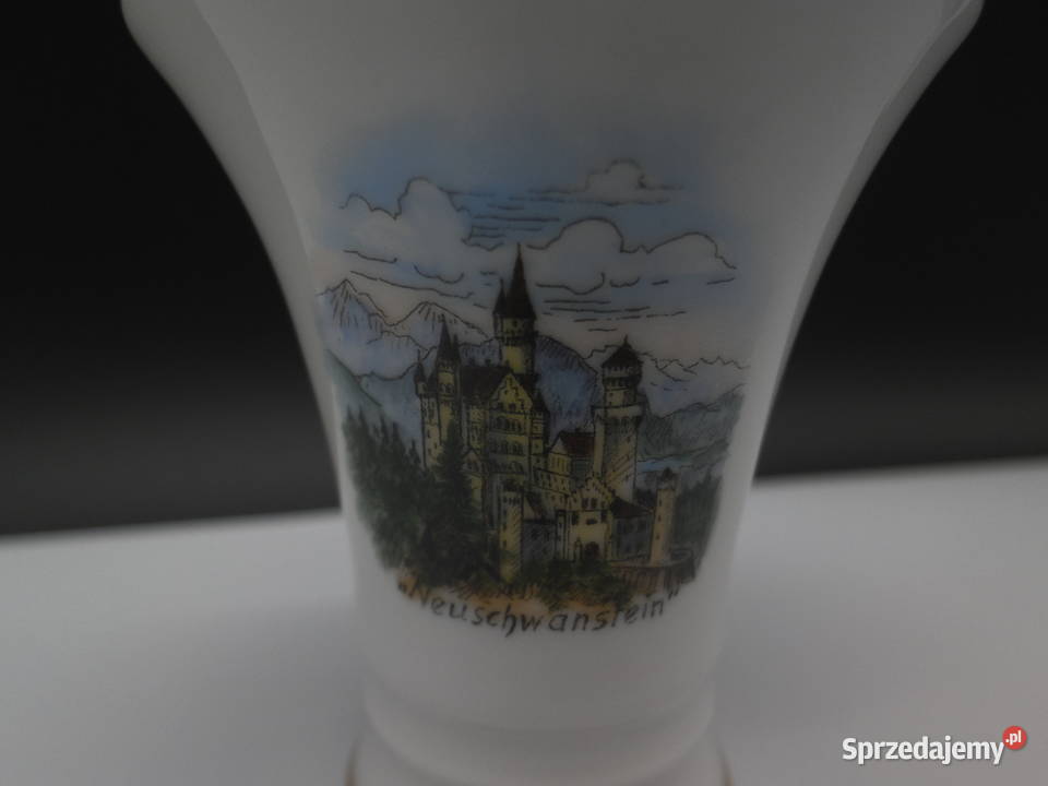 Porcelanowy Wazonik Pamiątkowy Zamek Raszków