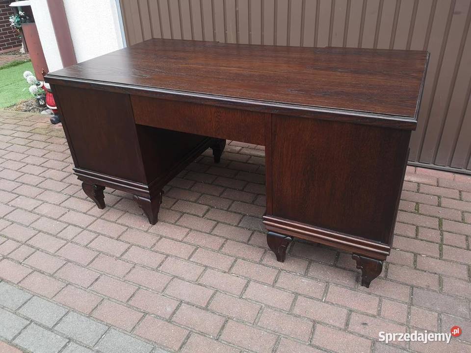 Biurko Dębowe Gabinetowe Unikatowe Stare Antyk Swarzędz