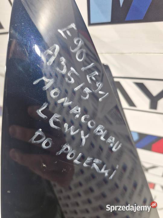 BMW 3 E90 E91 BŁOTNIK LEWY PRZÓD A355 MONACOBLAU Motoryzacja