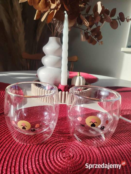 Szklanki Tedi podwójne dno sprzedam