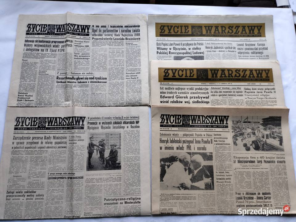 Życie Warszawy z 1979r i z 1981r pismo codzienne Gdynia sprzedam