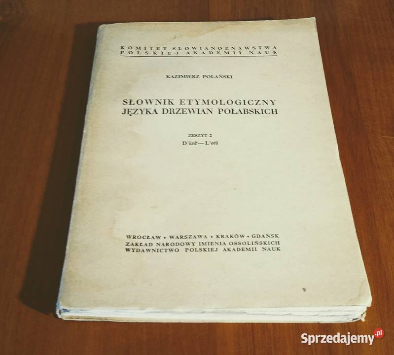 Słownik etymologiczny języka Drzewian połabskich Rok wydania 1971 Gdańsk