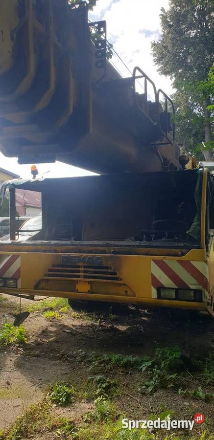 Uszkodzony dźwig terenowy samojezdy Demag AC 120 Dźwigi, podnośniki warmińsko-mazurskie Dobre Miasto