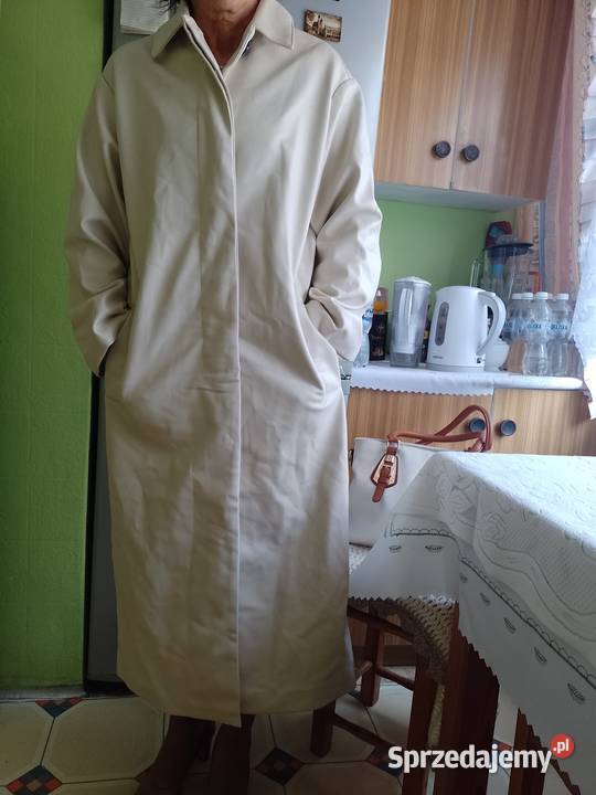 36S ASOS Długi płaszcz skórzany z Londynu NOWY Wiosenna/Jesienna  Kraków