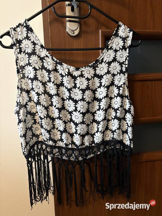 nowa bluzka z frędzlami boho na lato krótki Łódź