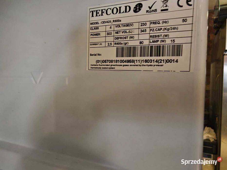 Witryna chłodnicza TEFCOLD 347L LED ekspozycyjna śląskie