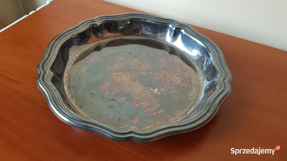 Platerowana stara misa patera Dąbrowa Górnicza