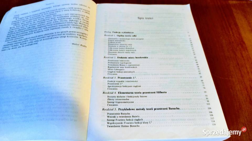 Analiza rzeczywista i zespolona Walter Rudin Książki naukowe i popularnonaukowe pomorskie Gdańsk