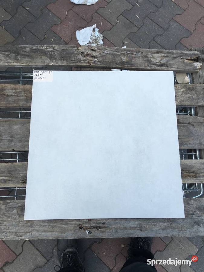 Gres płytka podłogowa biały 595x595 made in Płytki podłogowe Reguły