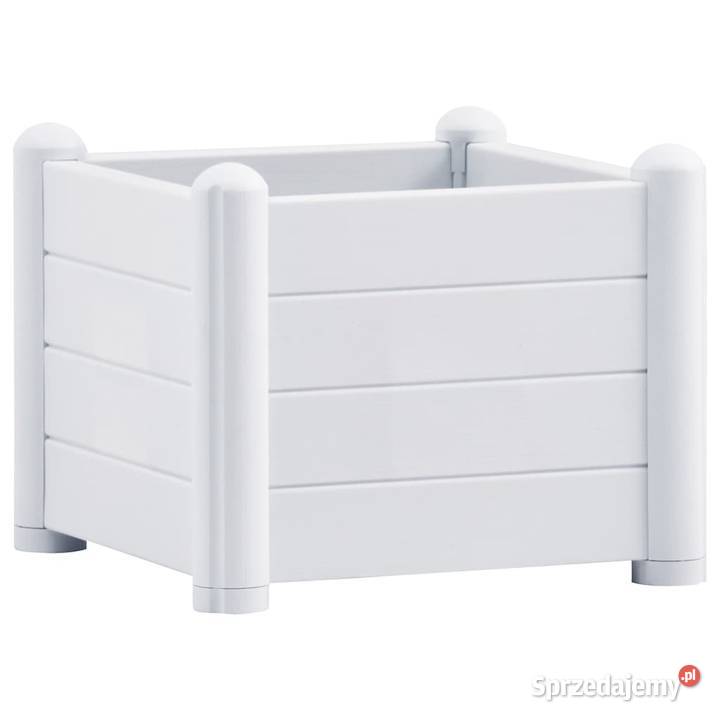 vidaXL Podwyższona donica PP biała 43x43x35 Warszawa