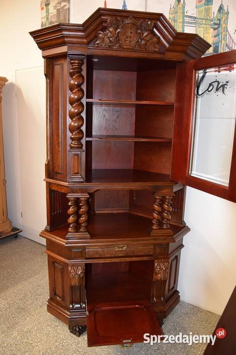 witryna narożna meble gdańskie stan idealny Kredensy i witryny