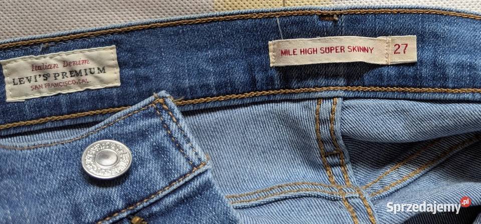 Levis Mile High Super Skinny Jeans Blue with Długie Spodnie mazowieckie Warszawa