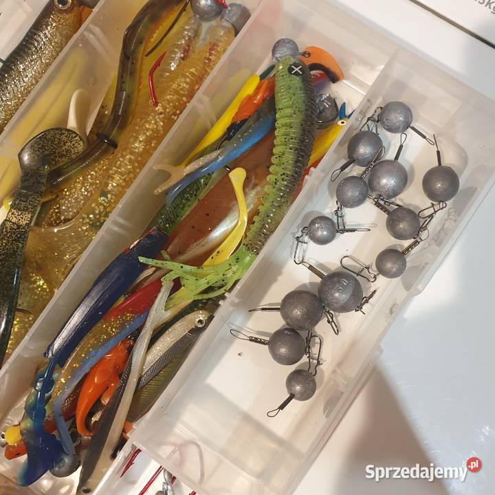 Zestaw gumy wędkarskie haczyki Ostrowiec Świętokrzyski