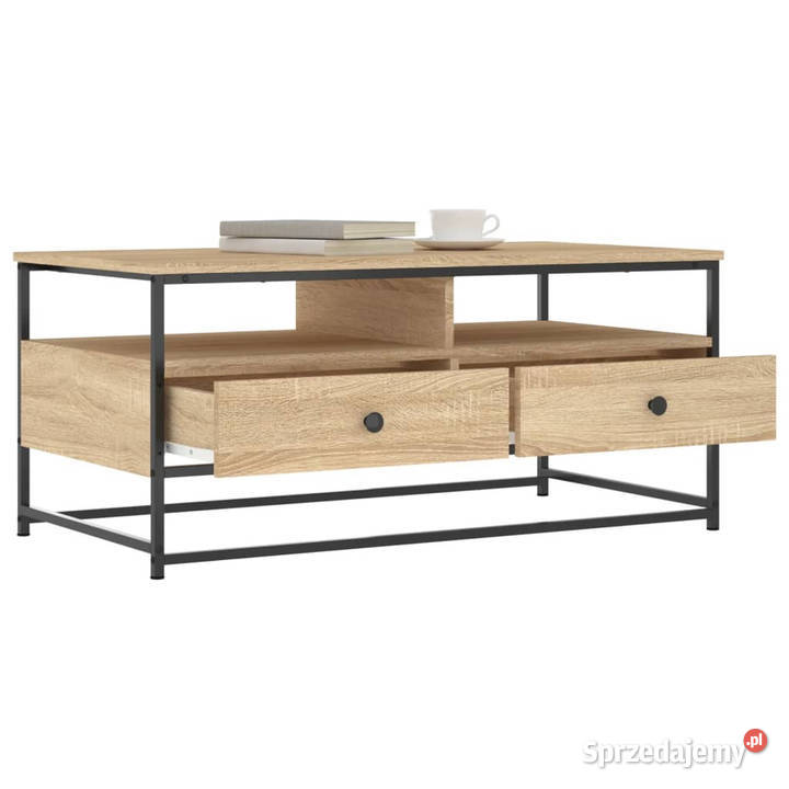 Stolik kawowy dąb sonoma 100x51x45 materiał mazowieckie
