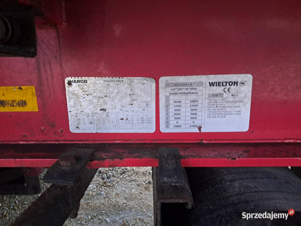 firana Wielton ns3 Wielton ns3 Poleasingowe Rok produkcji 2018 Komorniki