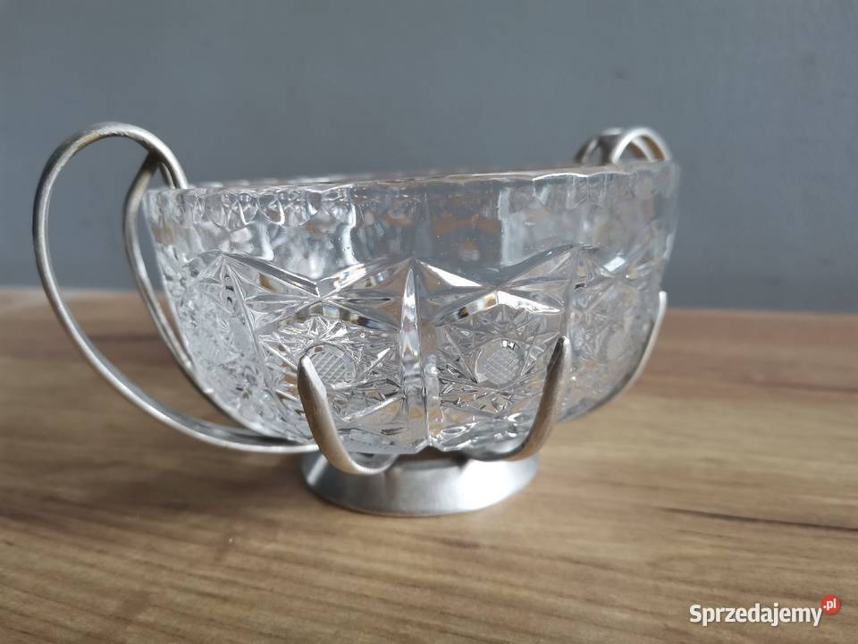 Stara posrebrzana cukierniczka kryształ plater Katowice sprzedam