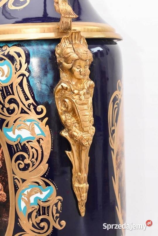 Francuski Zestaw Porcelanowy Wazy Amfora Amfory
