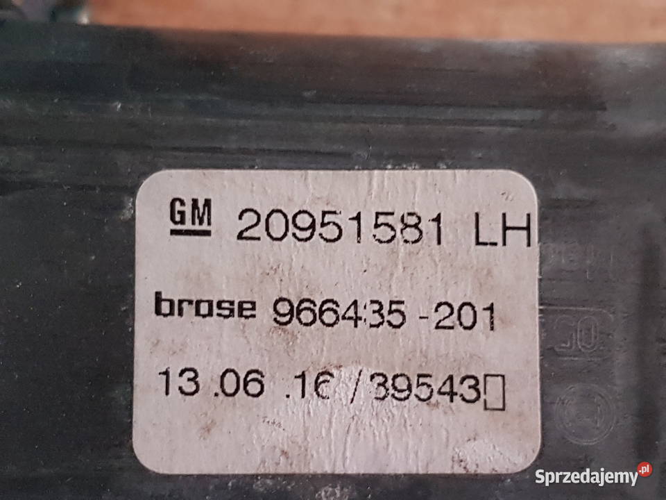 OPEL INSIGNIA A SILNICZEK SZYBY LEWY MODUL SZYBY Turkowice