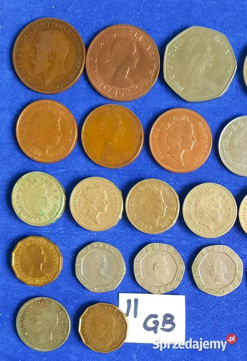 Zestaw II Monet Anglia GB Wielka Brytania Gliwice