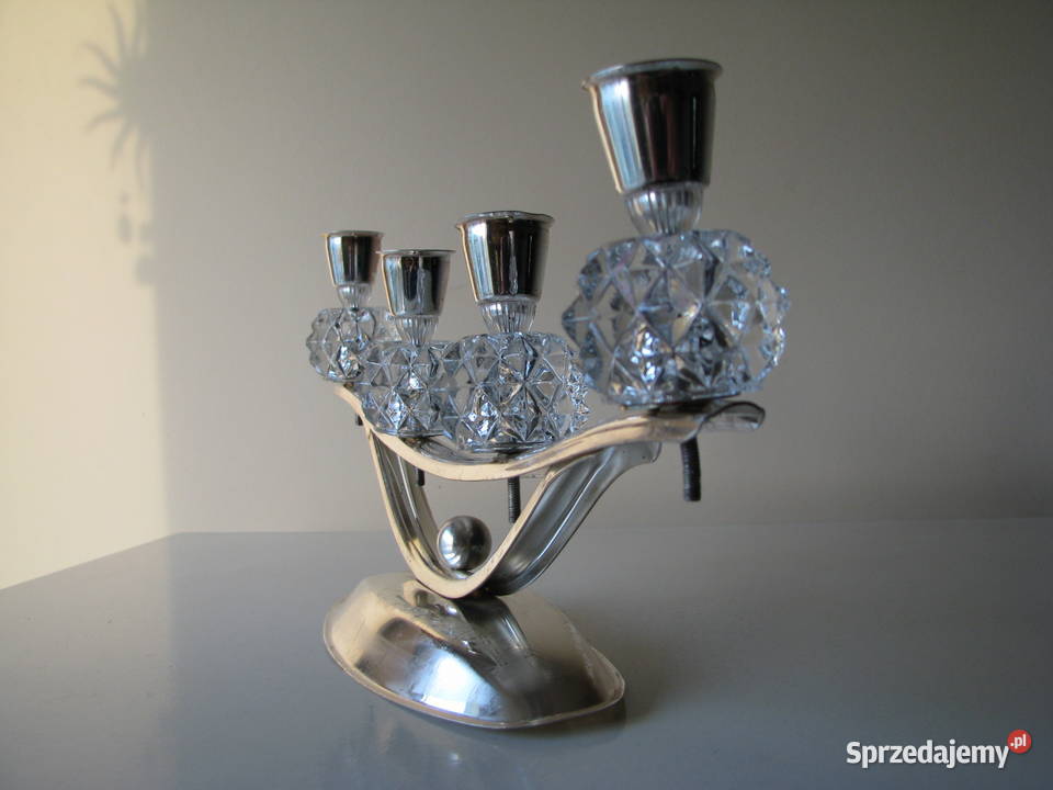 Stary stylowy srebrny świecznik na 4 świece Brzegi sprzedam