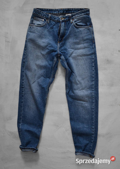 jeansowe spodnie z wysokim stanem mom jeans 27 S Warszawa